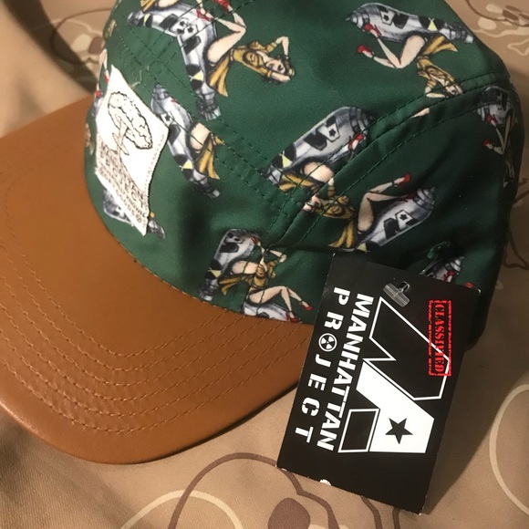 Bombshell Babe Green & Brown Snapback Hat / Cap - Picture 2 of 4